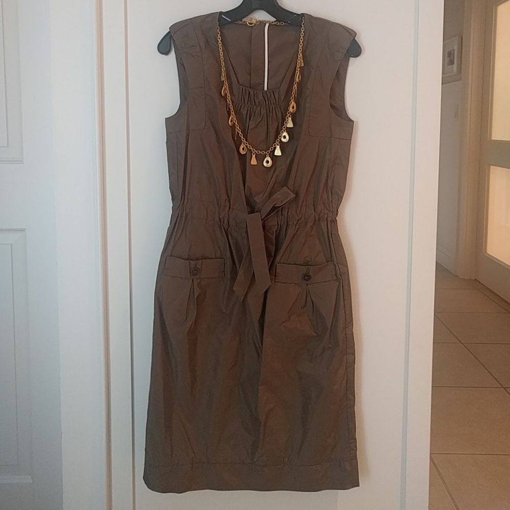 Boss Hugo Boss khaki summer dress, Size 6